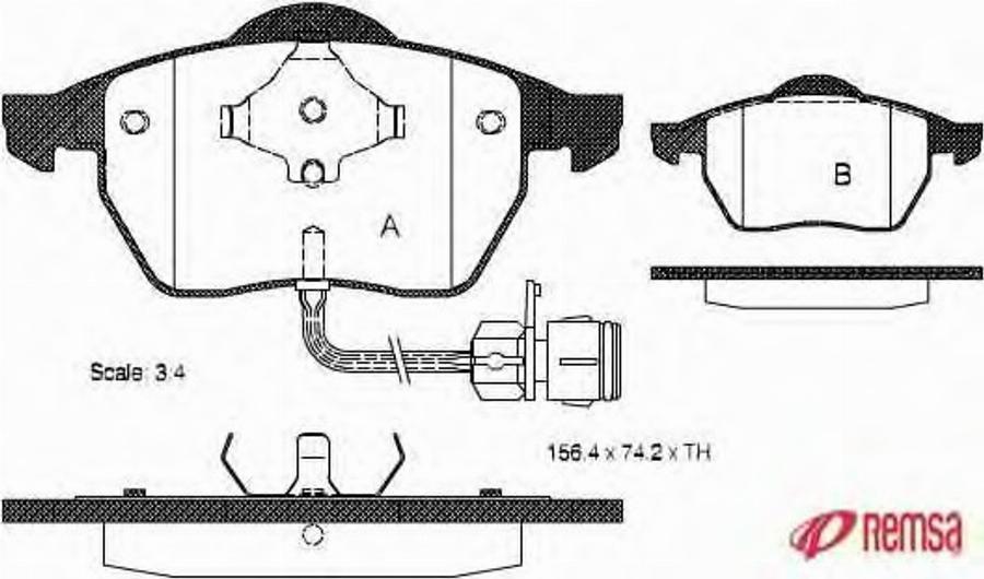 Metzger 039002 - Комплект спирачно феродо, дискови спирачки vvparts.bg