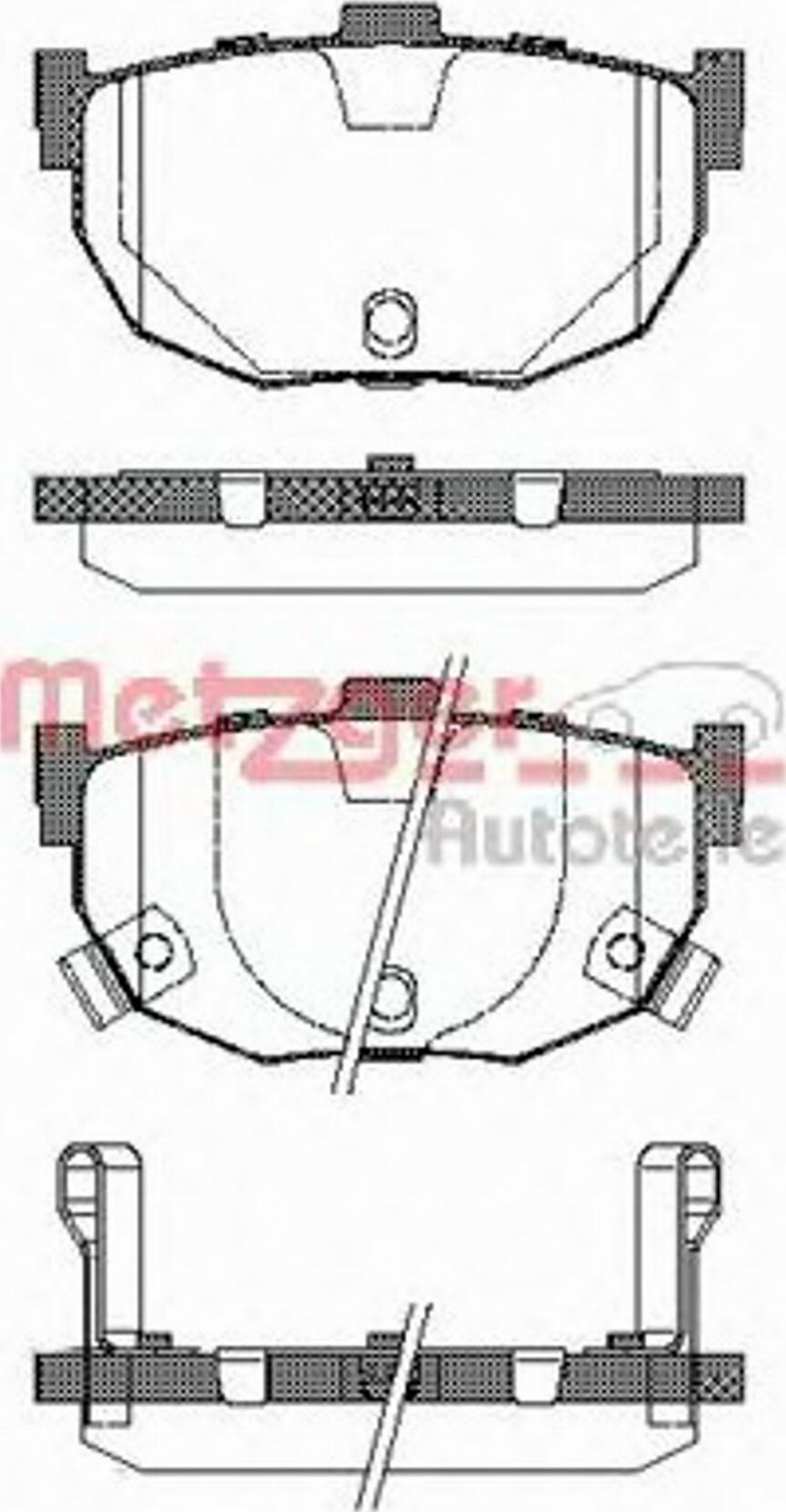 Metzger 029422 - Комплект спирачно феродо, дискови спирачки vvparts.bg