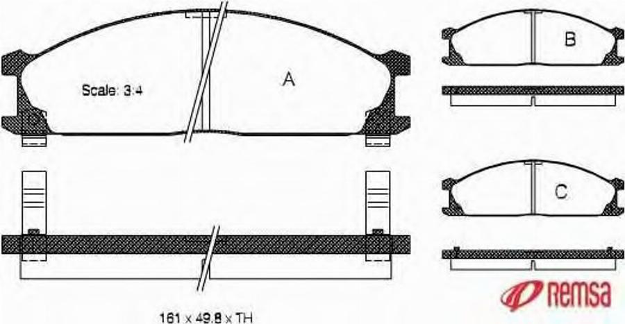 Metzger 023602 - Комплект спирачно феродо, дискови спирачки vvparts.bg