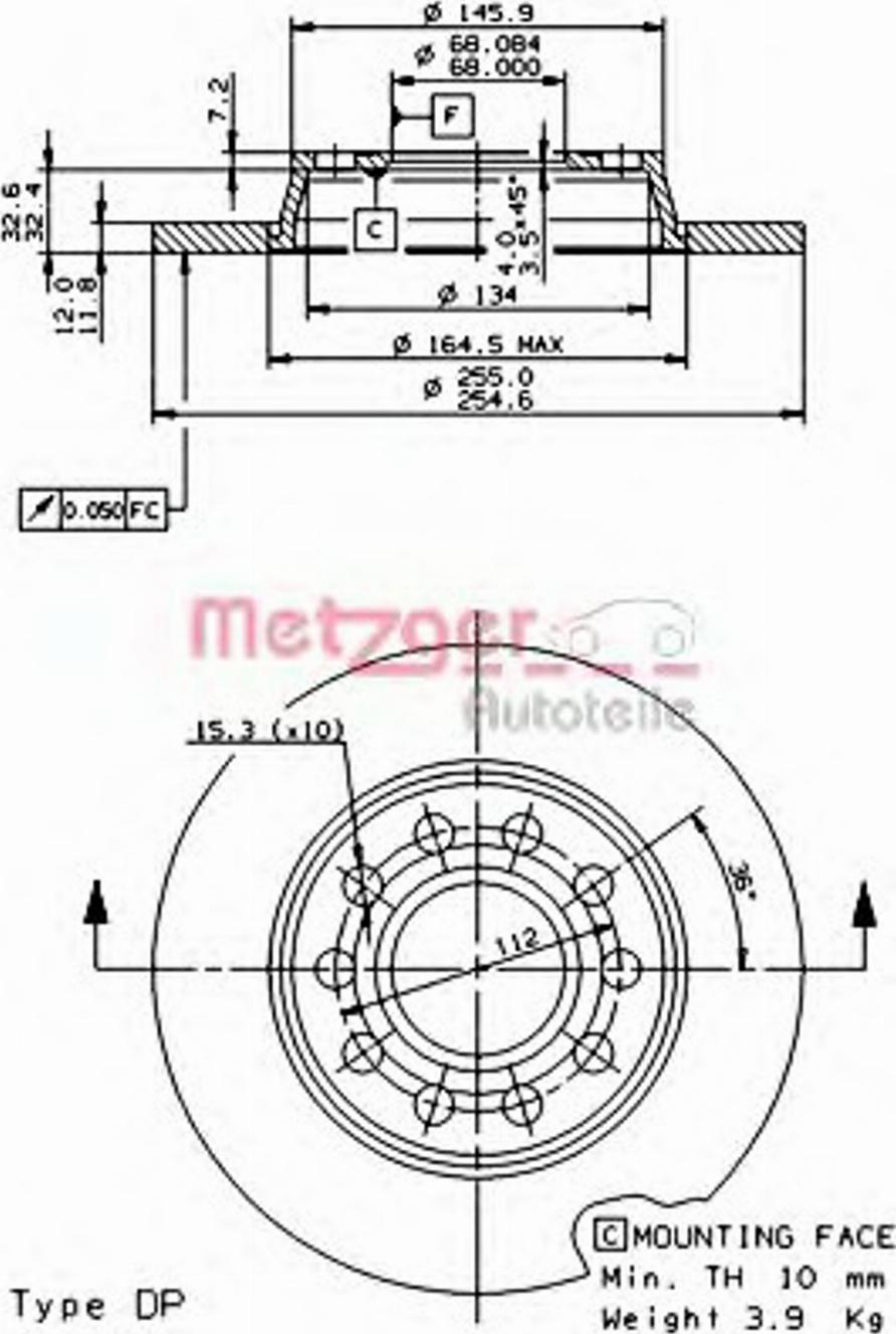 Metzger 14929 - Спирачен диск vvparts.bg