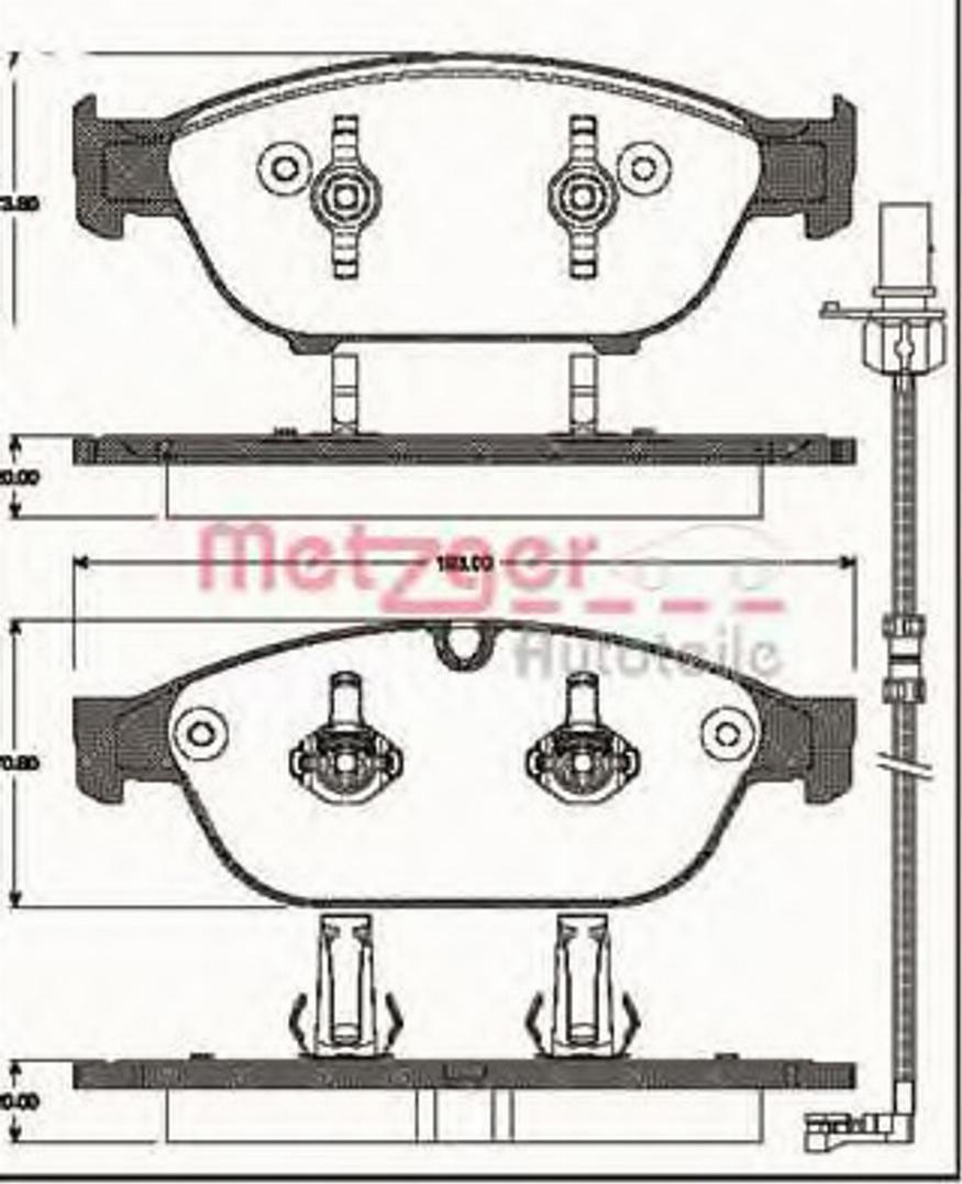 Metzger 1441.02 - Комплект спирачно феродо, дискови спирачки vvparts.bg