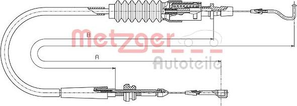 Metzger 14.4304 - Жило за газ vvparts.bg