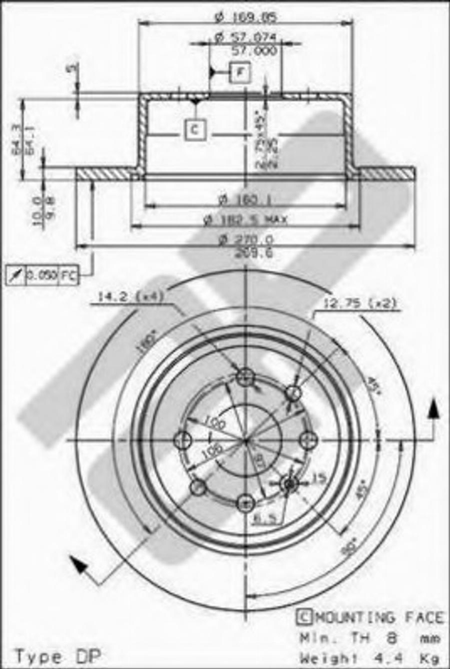 Metzger 14657 - Спирачен диск vvparts.bg