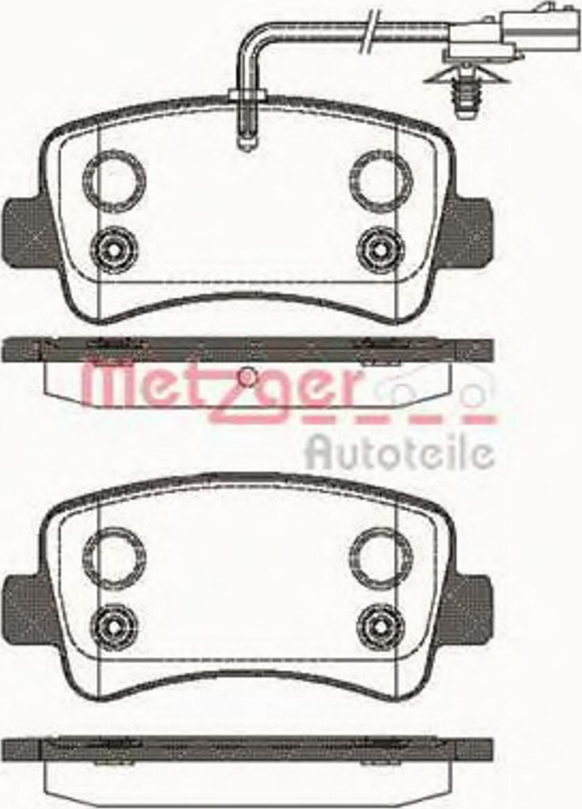 Metzger 1439.01 - Комплект спирачно феродо, дискови спирачки vvparts.bg