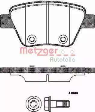 Metzger 1420.00 - Комплект спирачно феродо, дискови спирачки vvparts.bg