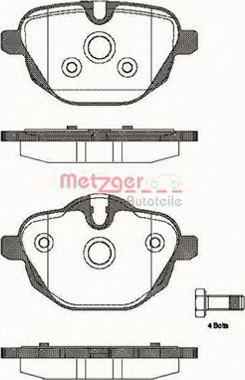 Metzger 1421.00 - Комплект спирачно феродо, дискови спирачки vvparts.bg