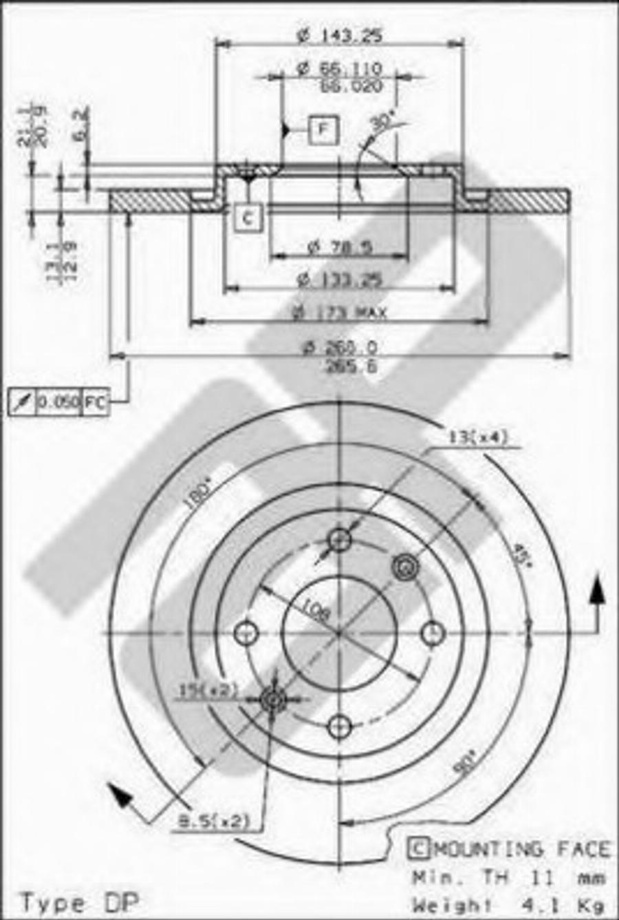 Metzger 14711 - Спирачен диск vvparts.bg