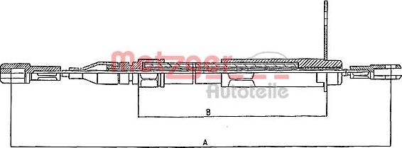 Metzger 10.943 - Жило, ръчна спирачка vvparts.bg