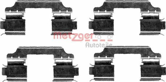 Metzger 109-1654 - Комплект принадлежности, дискови накладки vvparts.bg