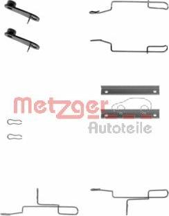 Metzger 109-1188 - Комплект принадлежности, дискови накладки vvparts.bg