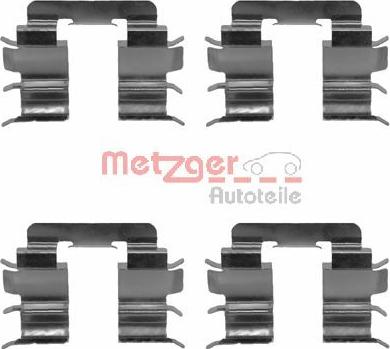 Metzger 109-1272 - Комплект принадлежности, дискови накладки vvparts.bg