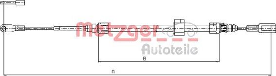 Metzger 10.9881 - Жило, ръчна спирачка vvparts.bg