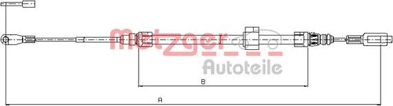 Metzger 10.9883 - Жило, ръчна спирачка vvparts.bg