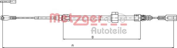 Metzger 10.9882 - Жило, ръчна спирачка vvparts.bg