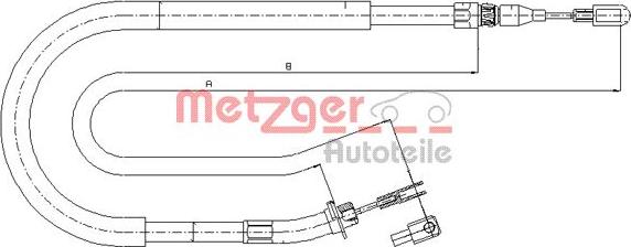 Metzger 10.9874 - Жило, ръчна спирачка vvparts.bg