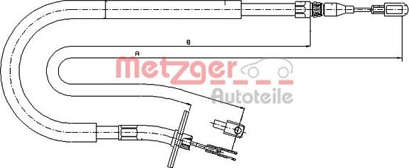 Metzger 10.9875 - Жило, ръчна спирачка vvparts.bg