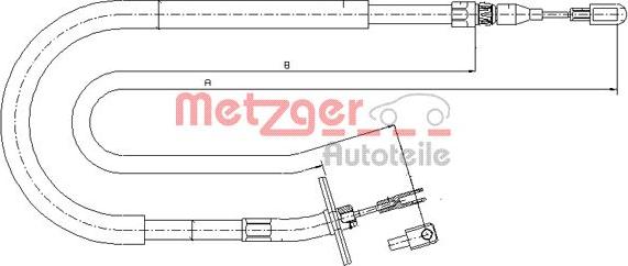 Metzger 10.9876 - Жило, ръчна спирачка vvparts.bg