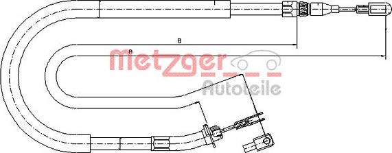 Metzger 10.9873 - Жило, ръчна спирачка vvparts.bg