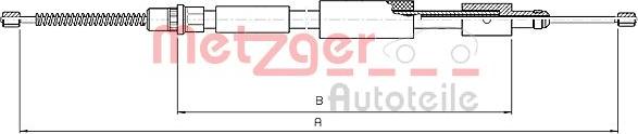 Metzger 10.4574 - Жило, ръчна спирачка vvparts.bg