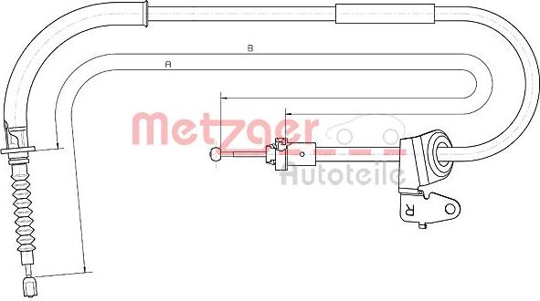 Metzger 10.4306 - Жило, ръчна спирачка vvparts.bg