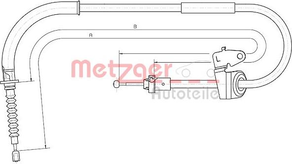 Metzger 10.4303 - Жило, ръчна спирачка vvparts.bg