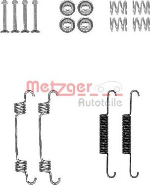 Metzger 105-0887 - Комплект принадлежности, челюсти за ръчна спирачка vvparts.bg