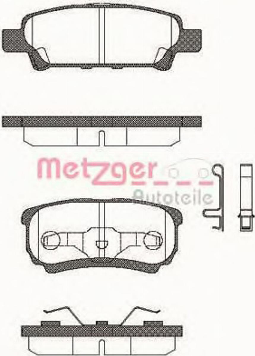 Metzger 105102 - Комплект спирачно феродо, дискови спирачки vvparts.bg