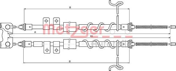 Metzger 10.5335 - Жило, ръчна спирачка vvparts.bg