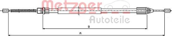 Metzger 10.6543 - Жило, ръчна спирачка vvparts.bg