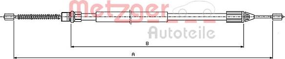 Metzger 10.6542 - Жило, ръчна спирачка vvparts.bg