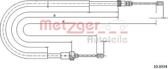 Metzger 10.6034 - Жило, ръчна спирачка vvparts.bg