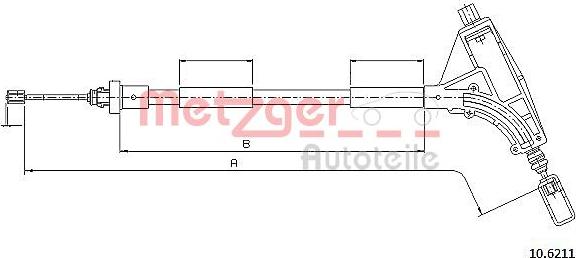 Metzger 10.6211 - Жило, ръчна спирачка vvparts.bg