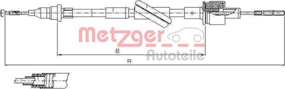 Metzger 10.2444 - Въжен механизъм, задействане на съединителя vvparts.bg