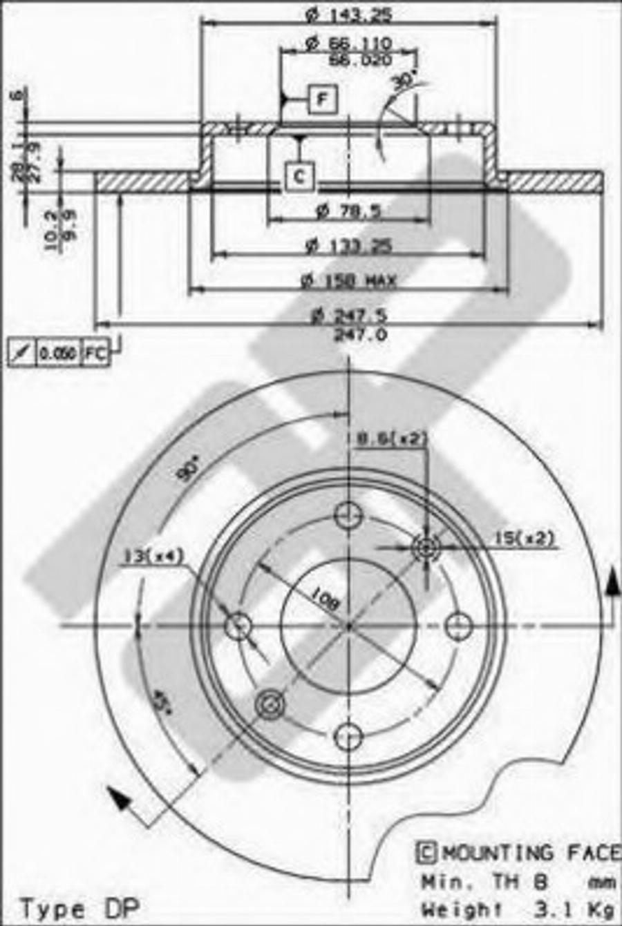 Metzger 10240 - Спирачен диск vvparts.bg