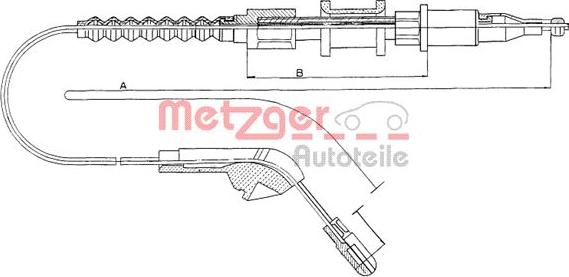 Metzger 11.5943 - Жило, ръчна спирачка vvparts.bg