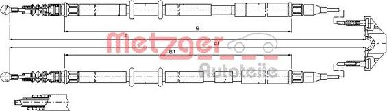 Metzger 11.5953 - Жило, ръчна спирачка vvparts.bg