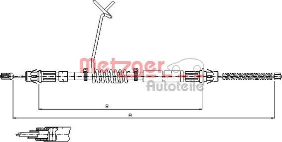 Metzger 11.5579 - Жило, ръчна спирачка vvparts.bg