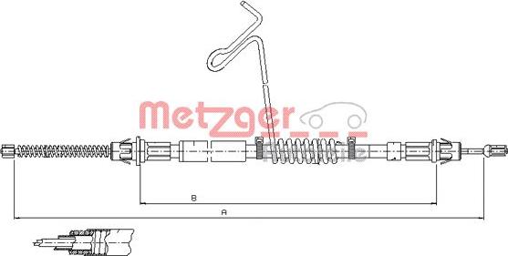 Metzger 11.5574 - Жило, ръчна спирачка vvparts.bg