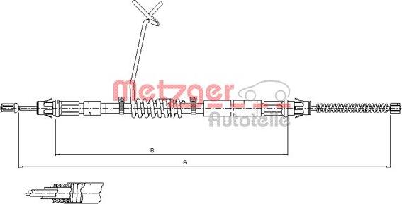 Metzger 11.5575 - Жило, ръчна спирачка vvparts.bg