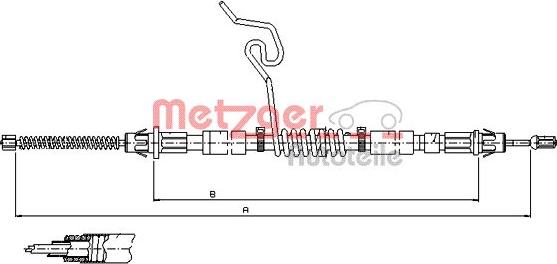 Metzger 11.5576 - Жило, ръчна спирачка vvparts.bg