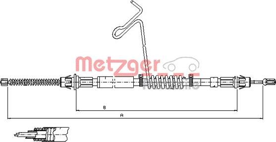 Metzger 11.5578 - Жило, ръчна спирачка vvparts.bg