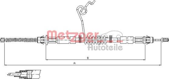 Metzger 11.5668 - Жило, ръчна спирачка vvparts.bg