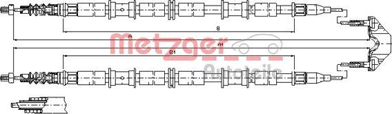 Metzger 11.5864 - Жило, ръчна спирачка vvparts.bg