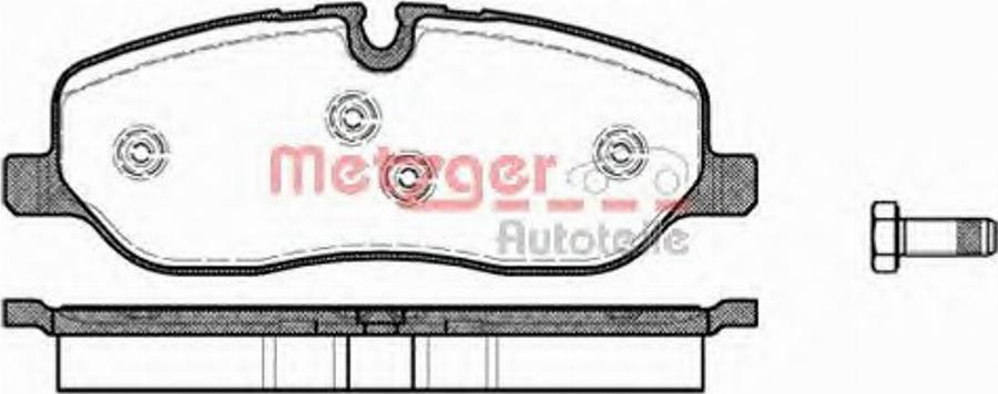 Metzger 115800 - Комплект спирачно феродо, дискови спирачки vvparts.bg