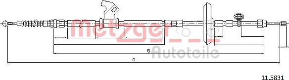 Metzger 11.5831 - Жило, ръчна спирачка vvparts.bg