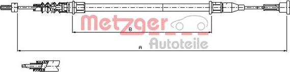 Metzger 11.5761 - Жило, ръчна спирачка vvparts.bg