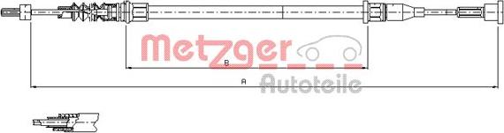 Metzger 11.5768 - Жило, ръчна спирачка vvparts.bg