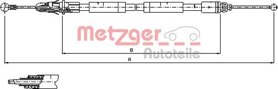 Metzger 11.6805 - Жило, ръчна спирачка vvparts.bg