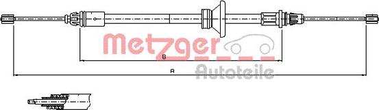 Metzger 11.6801 - Жило, ръчна спирачка vvparts.bg