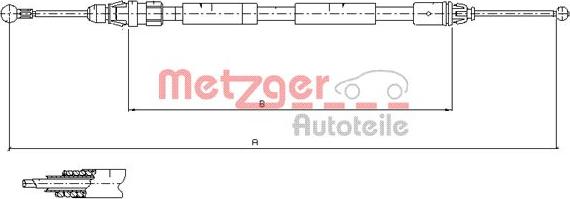 Metzger 11.6808 - Жило, ръчна спирачка vvparts.bg